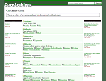 Tablet Screenshot of curearchives.com